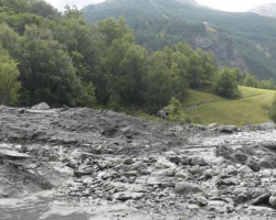 Lave torrentielle à La Grave lors de la crue du torrent du Tabuchet, le 06/08/2018 (05) © Dauphiné libéré