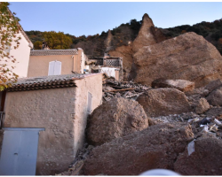 Chute de blocs impactant un quartier ( Les Mées, Alpes-de-Haute-Provence, décembre 2019) (2)