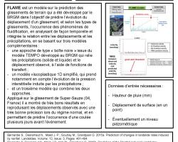 Fiches descriptives du modèle de prédiction des glissements de terrain FLAME © BRGM