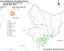 Carte DPT 06 des communes à forte sinistralité « sécheresse » (ONRN, données 2023)