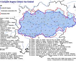 Carte périmètre PAPI complet Argens