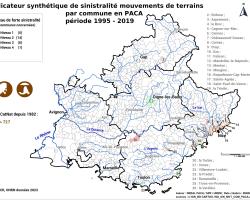Carte régionale des communes à forte sinistralité mouvements de terrain (ONRN, données 2023)	