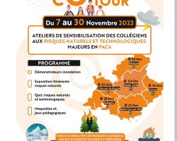 Affiche de promotion du RISK CO'TOUR 2023 en PACA