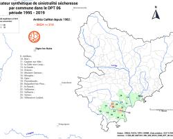 Carte DPT 06 des communes à forte sinistralité « sécheresse » (ONRN, données 2023)