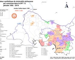 Carte DPT 13 des communes à forte sinistralité « sécheresse » (ONRN, données 2023)