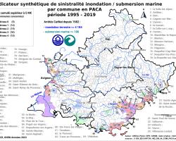 Carte régionale des communes à forte sinistralité inondation (ONRN, données 2023)	