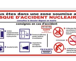 Memento des bons comportements à adopter en cas d’accident nucléaire (source © MEDD / DPPR)