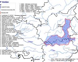 Périmètre géographique du PEP Verdon (cartographie)