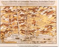Carte ancienne illustrant les effets du séisme de 1564 en Haute-Vésubie