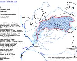 Périmètre géographique PAPI Ouvèze provençale