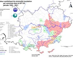 Carte département 83 des communes à forte sinistralité inondation (ONRN, données 2025)