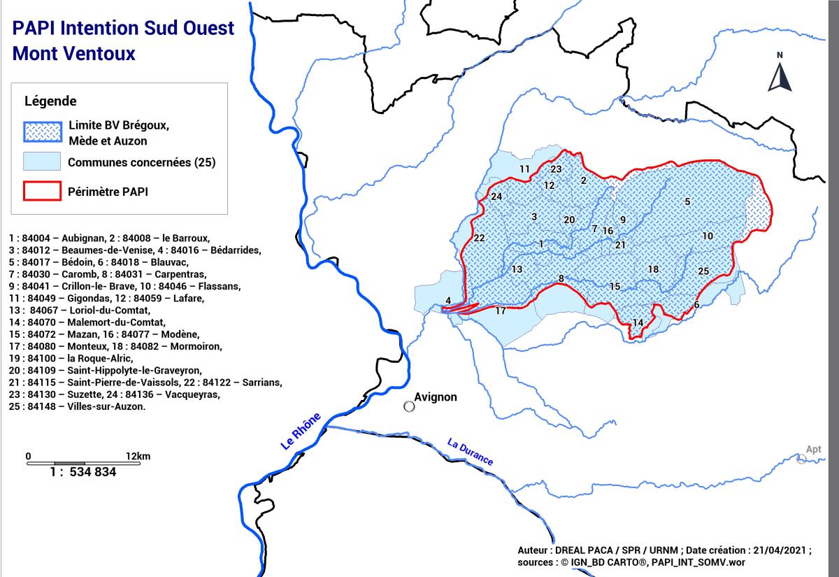 Carte périmètre PAPI intention SOMV