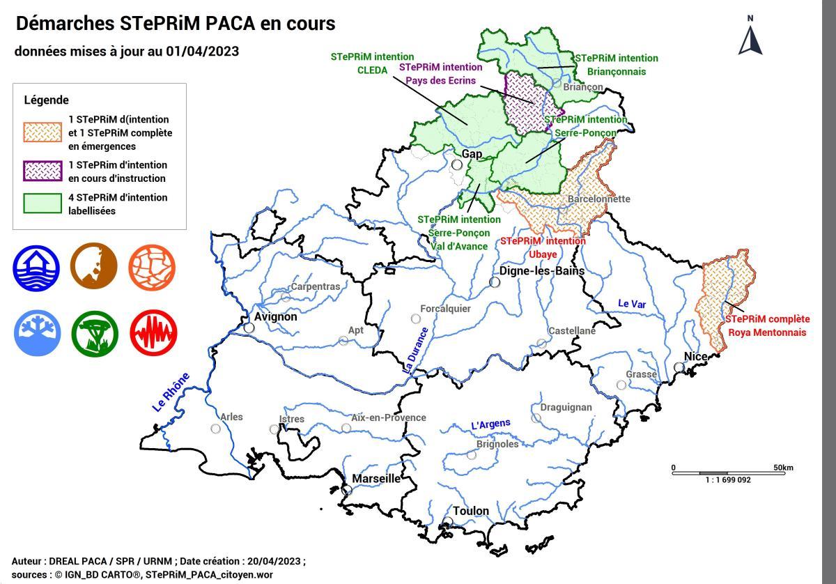 Cartographie des démarches STePRiM en cours