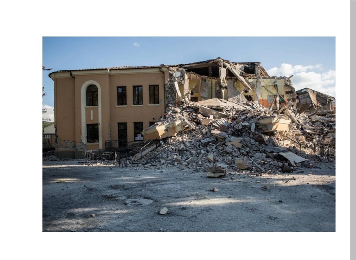 Photo du séisme d'Amatrice survenu le 24 août 2016 (source © Bruno PACE - AFPS)