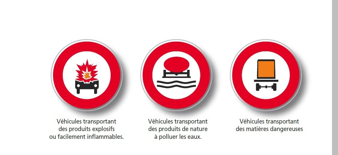 Panneaux de signalisation interdisant la circulation de certains véhicules (source © MEDD / DPPR)