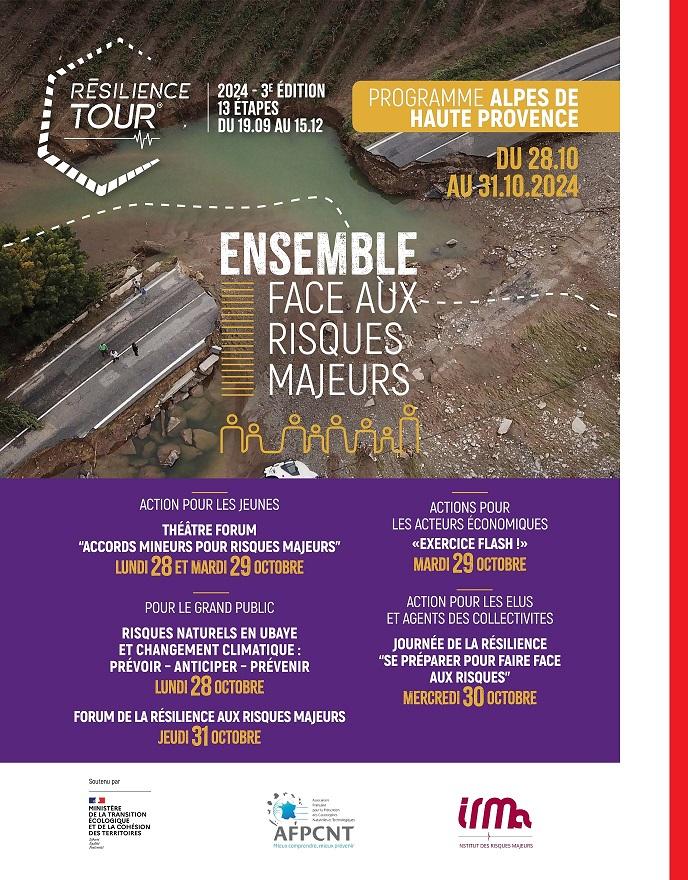 Affiche Résilience Tour 2024 - programme département 04