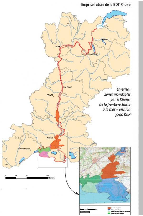 Emprise de la BDT Rhône